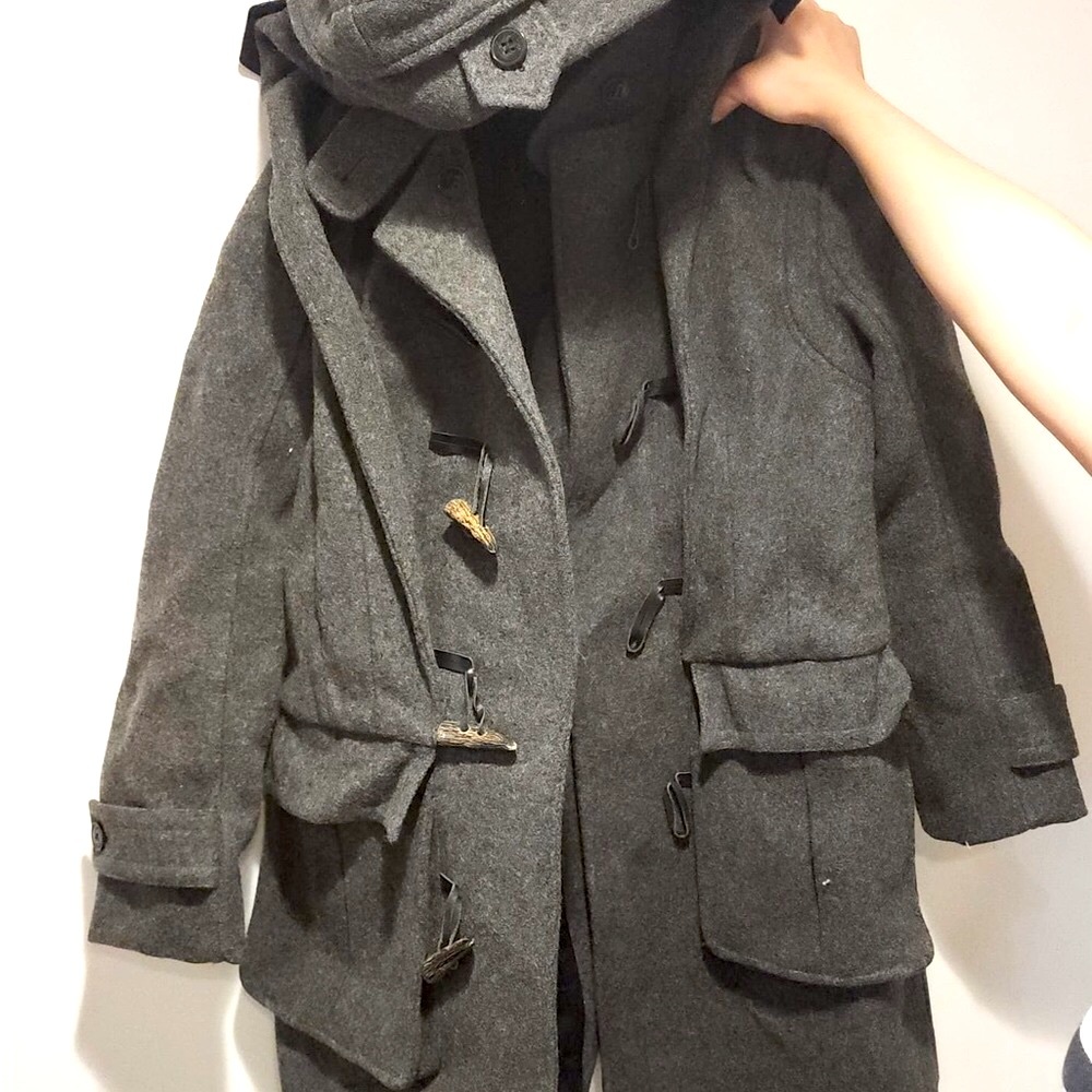 All Saints 100% Wool Peacoat Jacket Like New Sz 8
